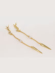 Alphabet YSL CZ and spike dangles