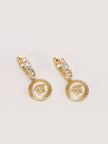Medusa gold and white dangles