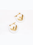 White Alphabet F Hoops 25mm