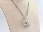 Platinum snake body pendant