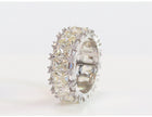 Silver plated baguette ring