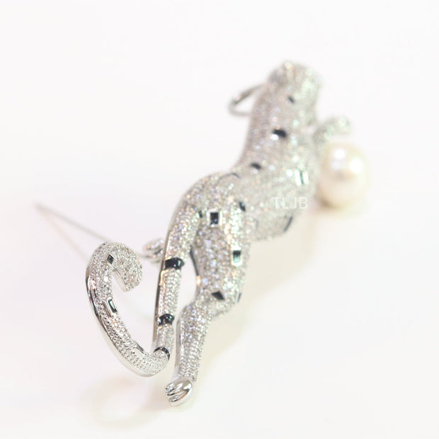 Panther Diamond Studded Brooch