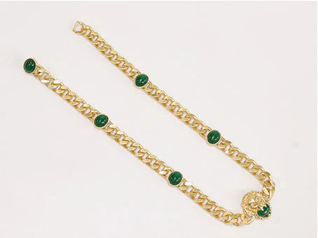 Lion face link chain