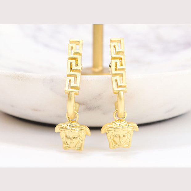 Gold medusa dangles