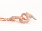 Rose gold snake body pendant