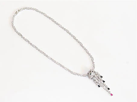 Cz platinum panther sleek chain