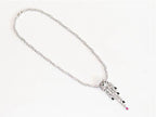 Cz platinum panther sleek chain