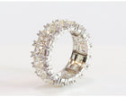 Silver plated baguette ring