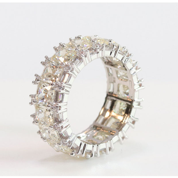Silver plated baguette ring
