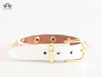 Alphabet V rockstud white bracelet
