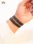 Serpentine brown belt bracelet