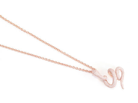 Rose gold snake body pendant