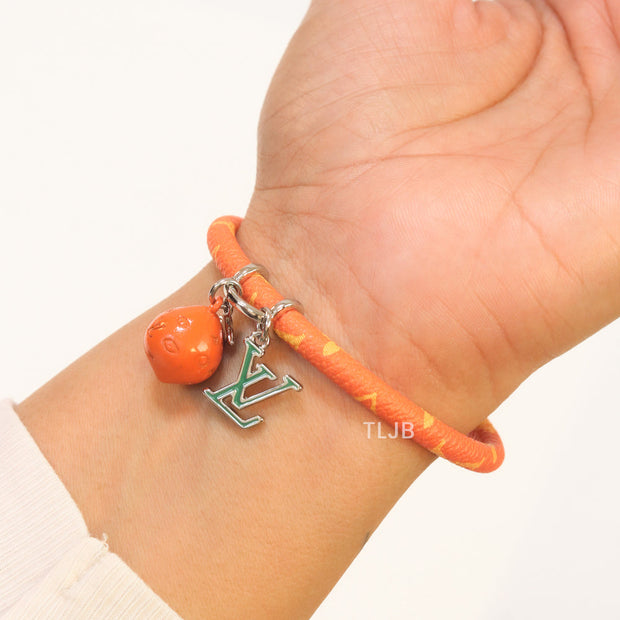 Alphabet L & V orange bracelet