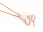 Rose gold snake body pendant