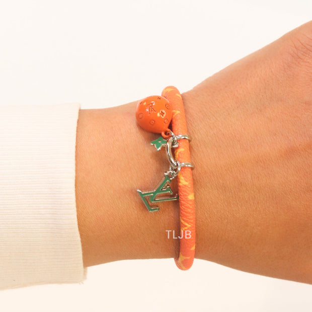 Alphabet L & V orange bracelet