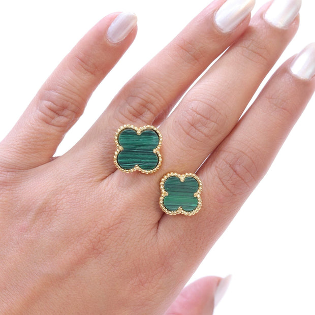 Double GREEN malachite ring