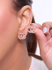 Double C baguette studs