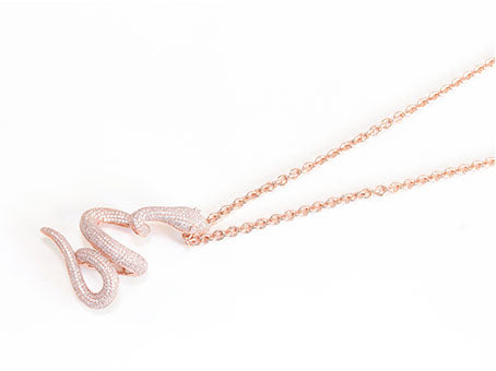 Rose gold snake body pendant