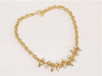 Pearl studs link chain