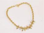 Pearl studs link chain