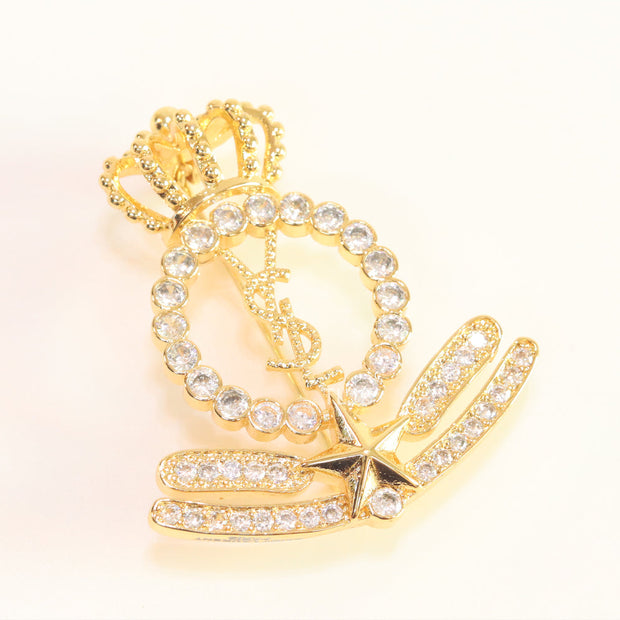Alphabet Y, S & L Brooch