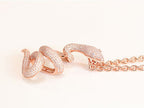 Rose gold snake body pendant