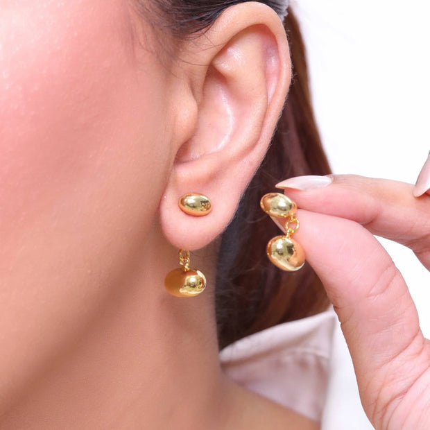 Alphabet B Classic pebble gold drops