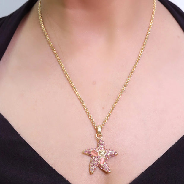 Pink star neck chain