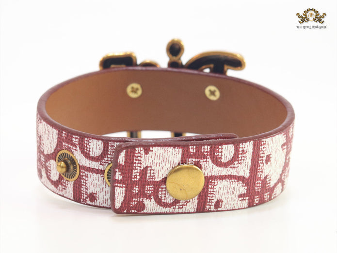 Alphabet D Red Strap Bracelet