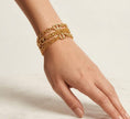 Gold Plated Layered Alphabet CD Bracelet