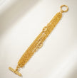 Gold Plated Layered Alphabet CD Bracelet