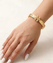 Double C Openable Gold Bracelet