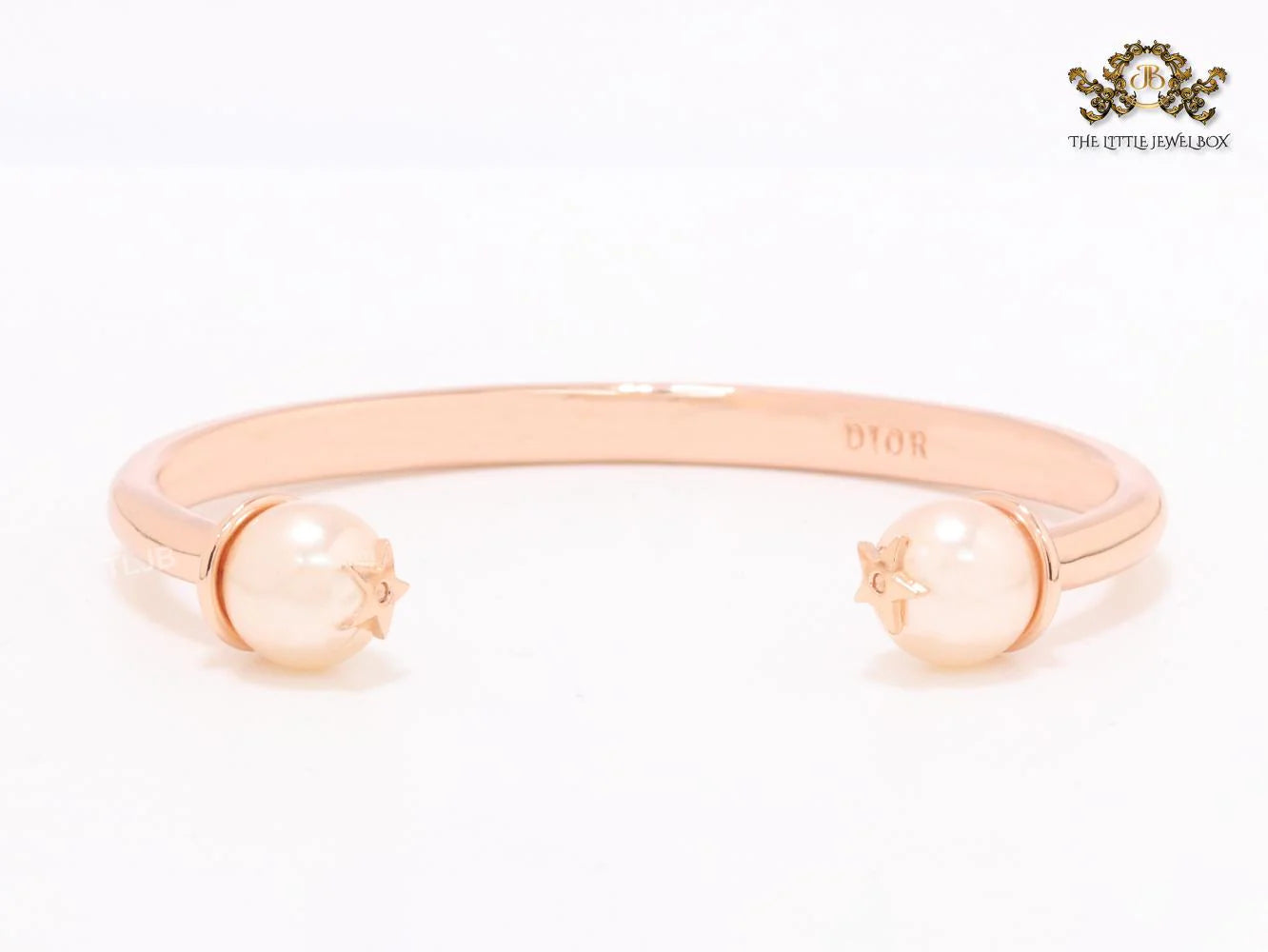 Alphabet CD rose gold and pearl bracelet