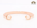 Alphabet CD rose gold and pearl bracelet