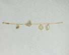 Alphabet VC Gold Butterfly & Clover Charm Bracelet