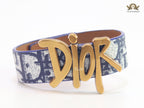 Alphabet D Blue Strap Bracelet