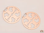 Designer rose gold plated hoop earrings