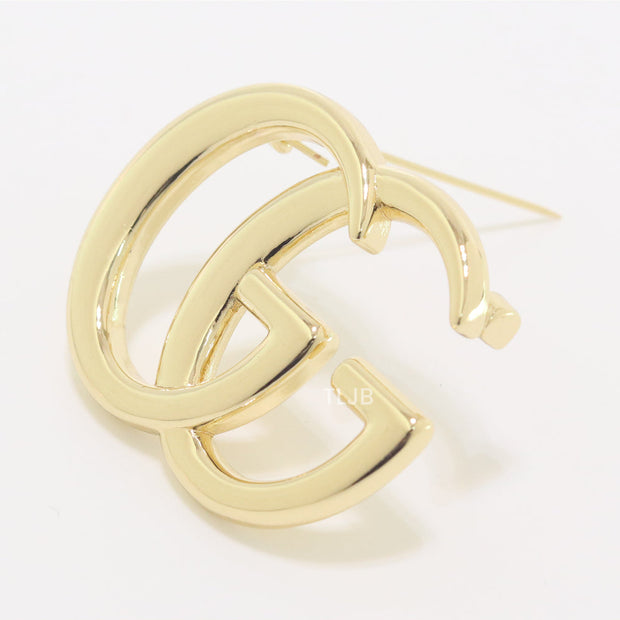 Double G Brooch in shiny Gold