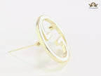 White enamel Double G Brooch