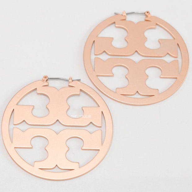 Designer rose gold plated hoop earrings
