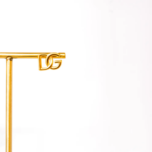 Gold Alphabet DG Stud Earrings