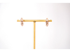 Rose Gold CZ Snake Stud Earrings
