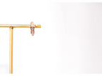 Rose Gold CZ Snake Stud Earrings