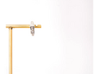 Platinum Plated CZ Snake Hoop Earrings
