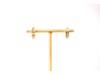 Gold CZ Snake Stud Earrings