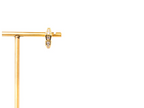 Gold CZ Snake Stud Earrings