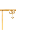Gold Alphabet DG CZ Drop Earrings