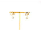 Gold Alphabet DG CZ Drop Earrings