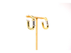 Gold Alphabet VL Hoop Earrings