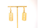 Gold Razor Blade Hoop Earrings